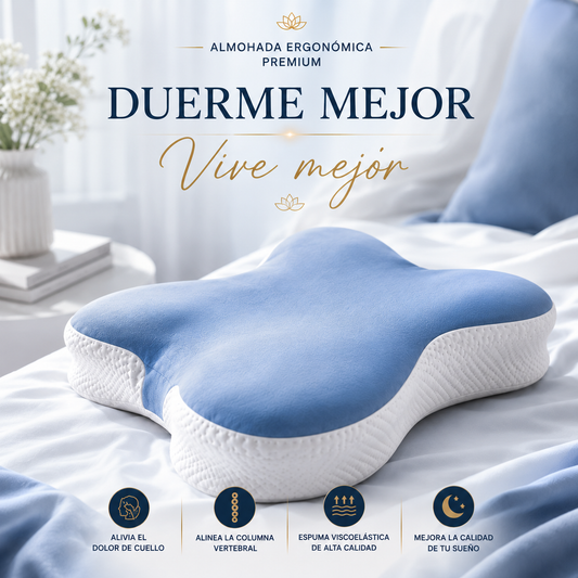 Almohada Cervical Ergonómica Viscoelástica